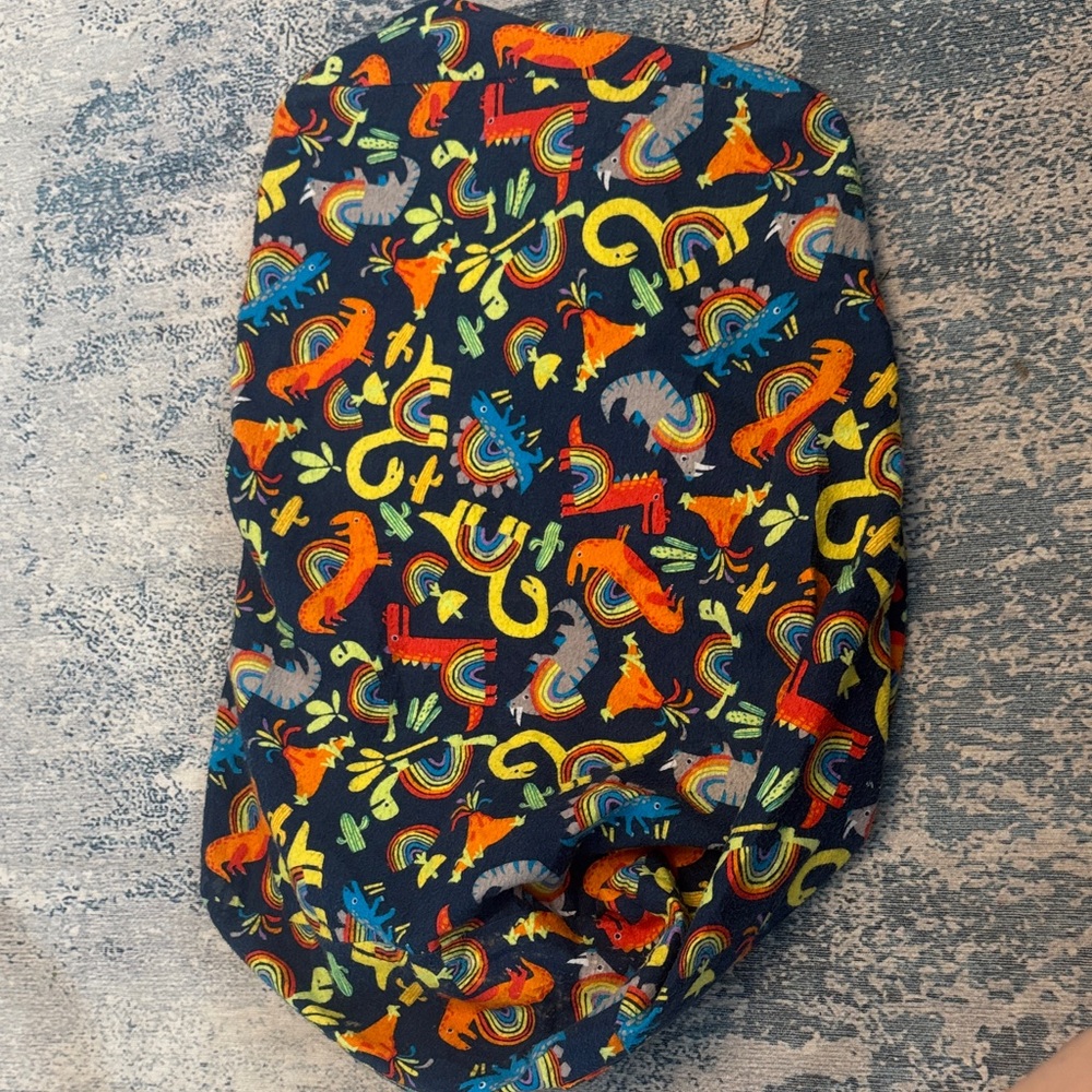 Custom rainbow dinosaur Nugget triangle cover